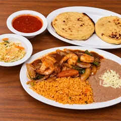 Shrimp Fajitas Pupusas